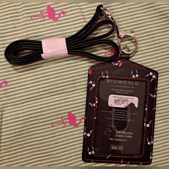 NWT Bioworld Studio Ghibli Kiki's Delivery Service Anime Japan Bow Card Lanyard - Picture 2 of 8